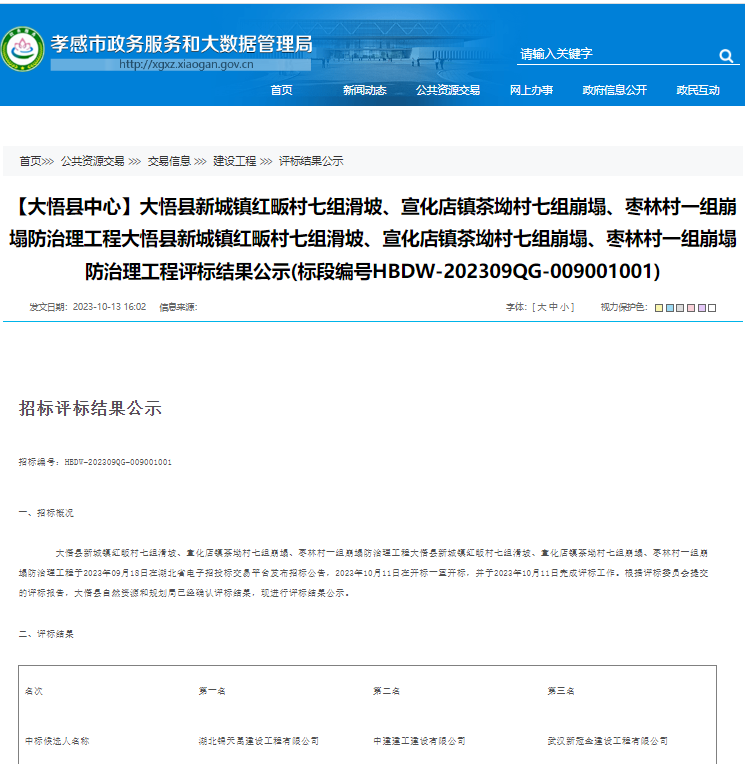 6532357483ad2.png 大悟县新城镇红畈村七组滑坡、宣化店镇茶坳村七组崩塌、枣林村一组崩塌防治理工程.png
